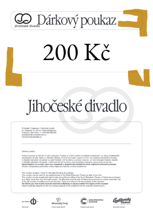 Jihočeské divadlo - Dárkový poukaz v hodnotě 200 Kč